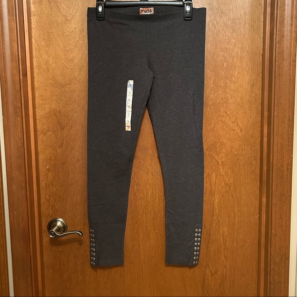 4 pack leggings size L grey (NWT), brown(NWOT), blue(NWOT) black capri leggings - Picture 2 of 16